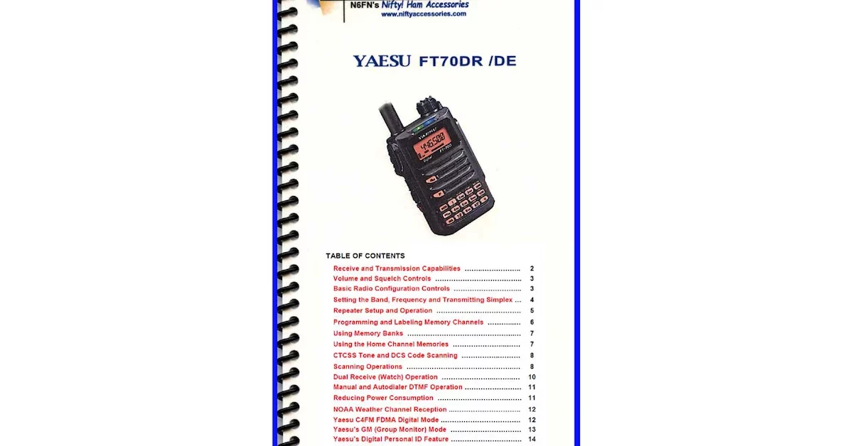 Amateur Radio Books Nifty Ft Dr Mini Manual Gpscentral Ca