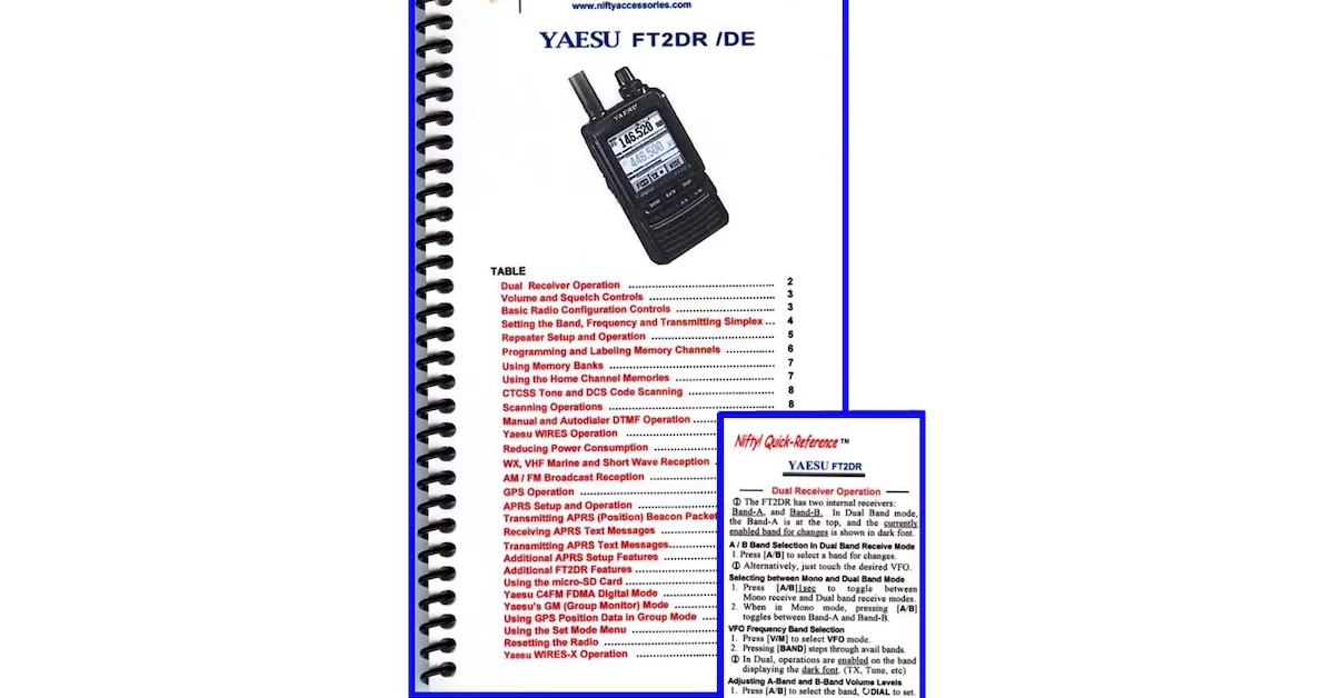 Amateur Radio Books Nifty Ft Dr Mini Manual And Card Combo