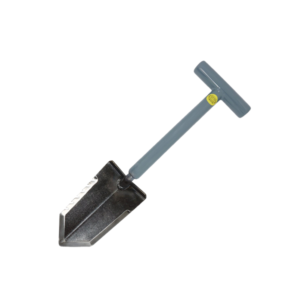 Lesche Mini Sampson T-Handle Shovel with Single Serration, 18