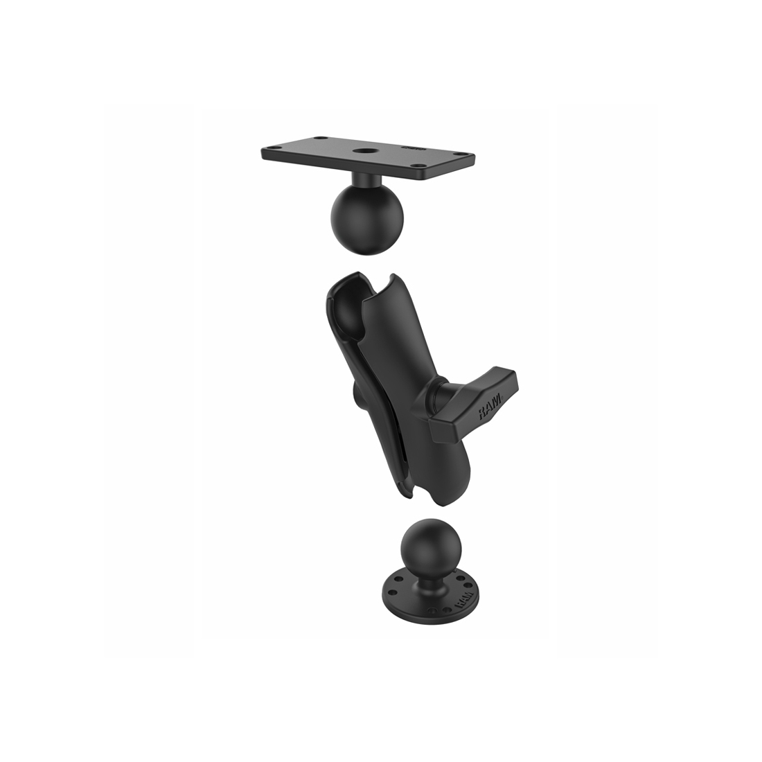 RAM20224202U RAM 1.5" Ball Mount with 2.5" Round Base & 2" x 4