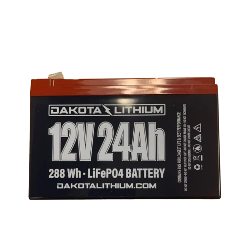 Dakota Lithium 12V 24Ah Battery front view