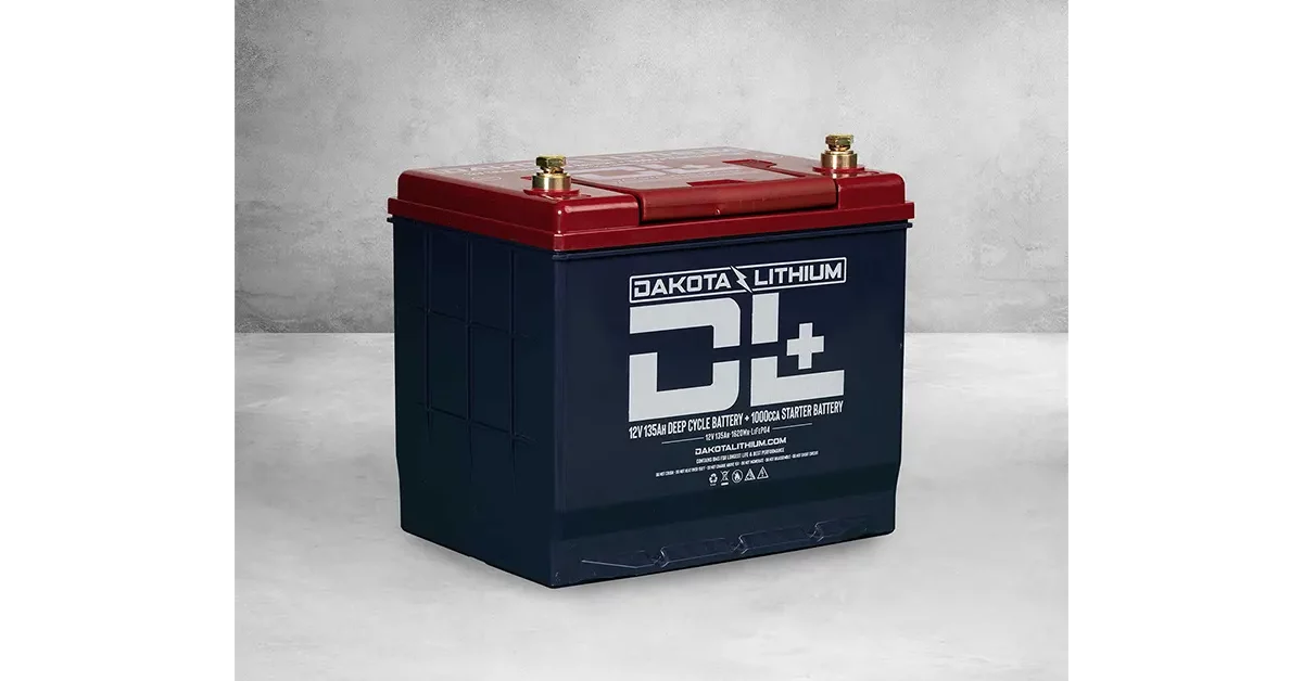 Dakota Lithium 12V 135AH Dual Purpose 1000CCA Starter Battery Plus Deep ...