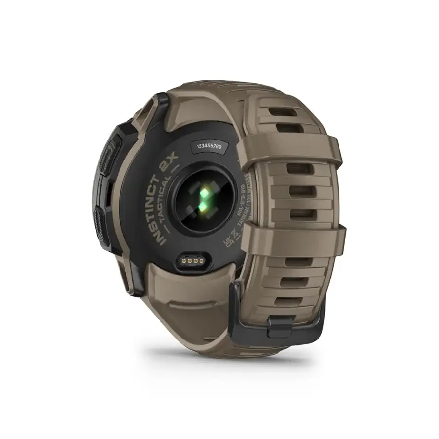 Garmin Instinct 2X Solar Tactical GPS Smartwatch Coyote Tan w/ Black  EarBuds