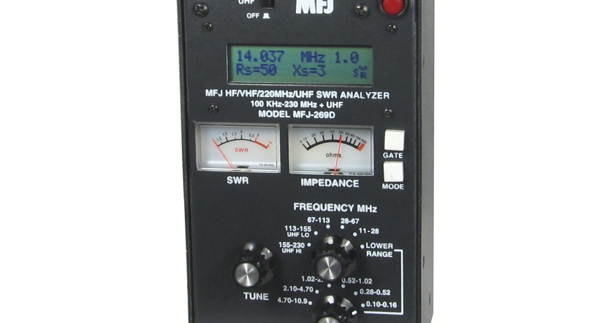 MFJ-269D HF/VHF/UHF SWR Analyzer - GPSCentral.ca