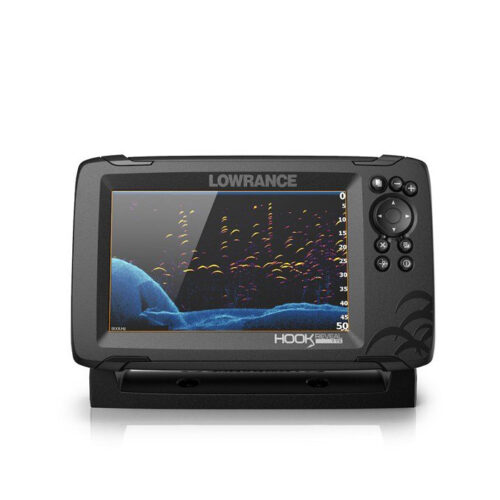 Lowrance HOOK Reveal 5 SS Fish Finder with Mount Cover and Power