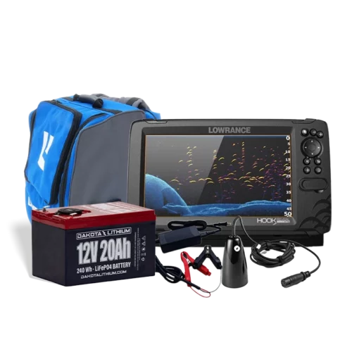 Lowrance HOOK Reveal 9 with TripleShot Transducer Ice Bundle